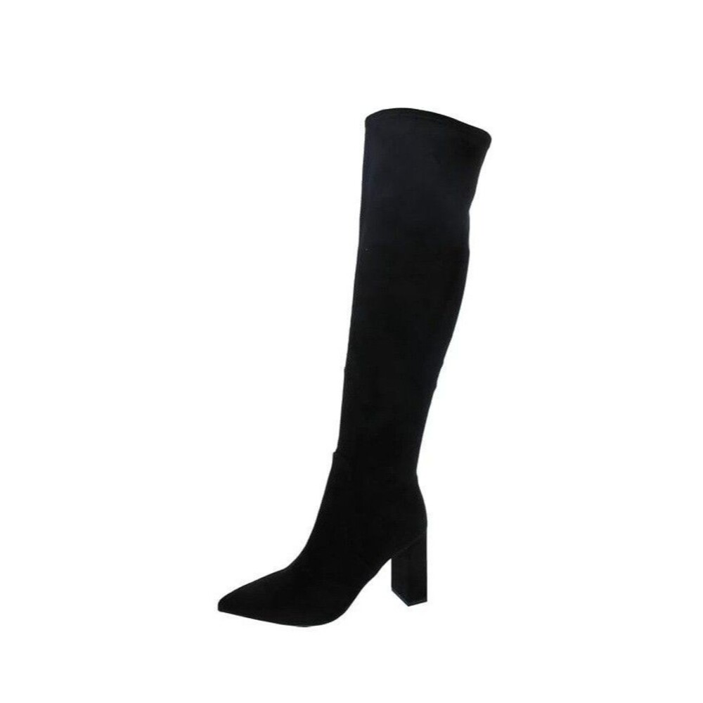 Wild Pair Womens 12 M Black Microsuede Eileene Over The Knee Boots NIB IE7